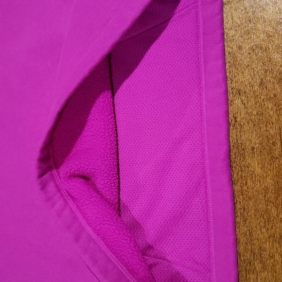 Under Armour Pink/ Purple Cold Gear Fleece Zip Pullover Small - Picture 9 of 9